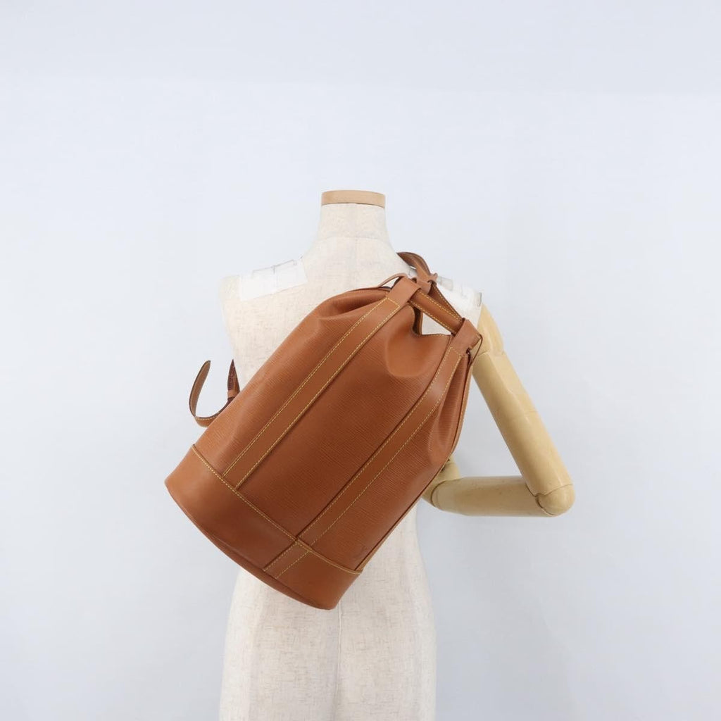 Louis Vuitton Randonnee Backpack Epi Leather Brown Leather Backpack Bag