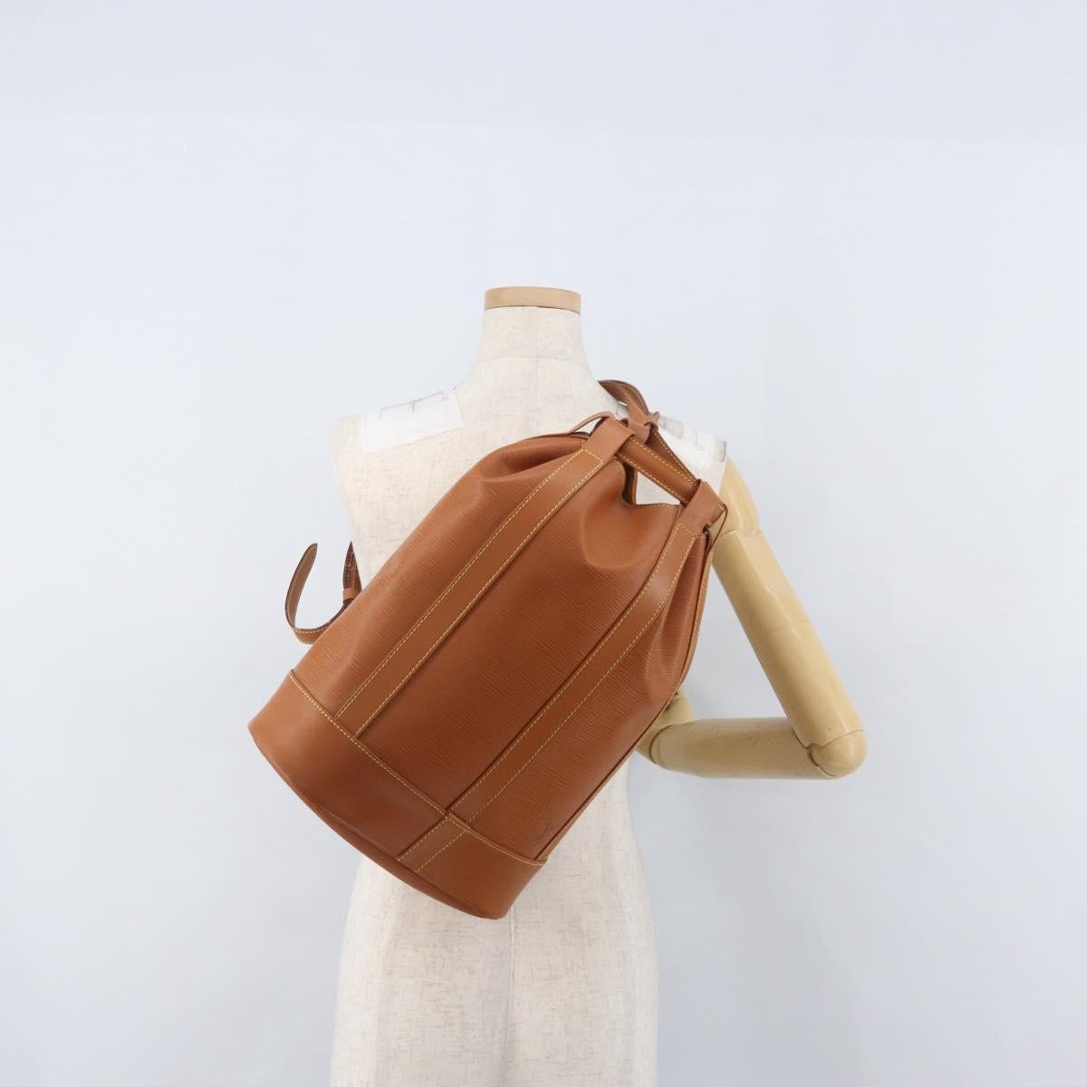 Louis Vuitton Randonnee Backpack Epi Leather Brown Leather Backpack Bag