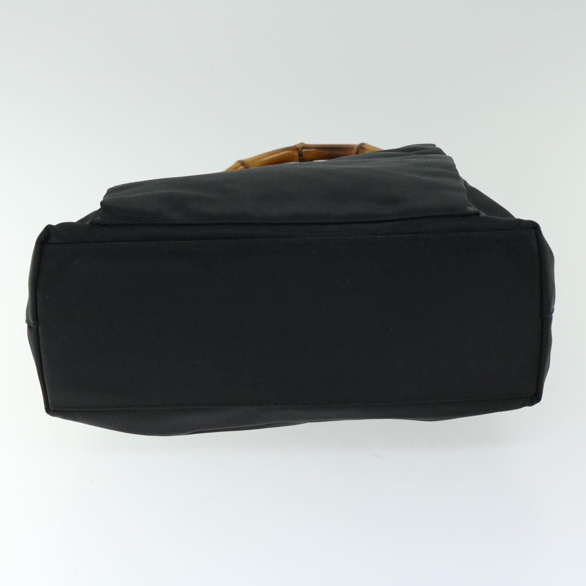 Gucci Vintage Bamboo Handle Bag Nylon Black Nylon Tote Bag Bag (Pre-Owned)