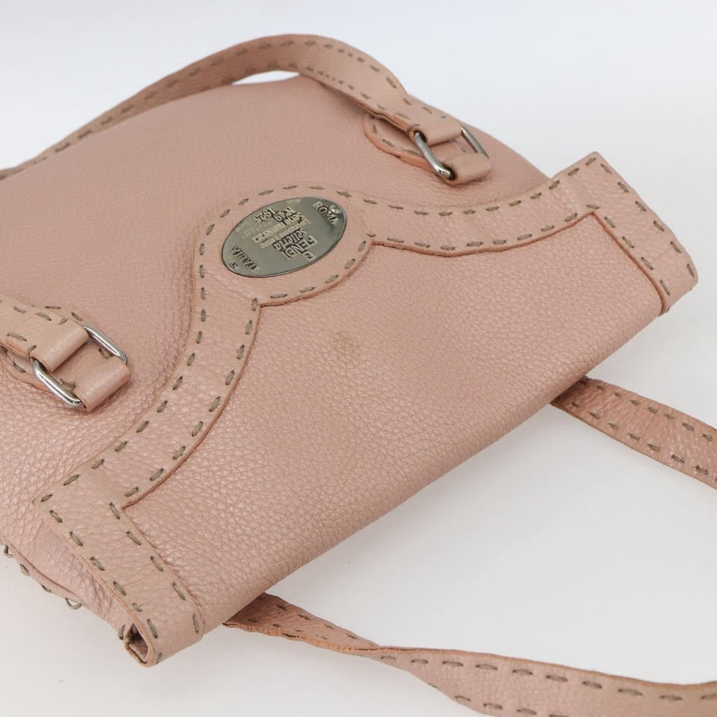 Fendi Selleria Tote Leather Pink Leather Tote Bag Bag