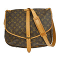 Louis Vuitton Saumur Handbag Monogram Canvas Brown Canvas Shoulder Bag
