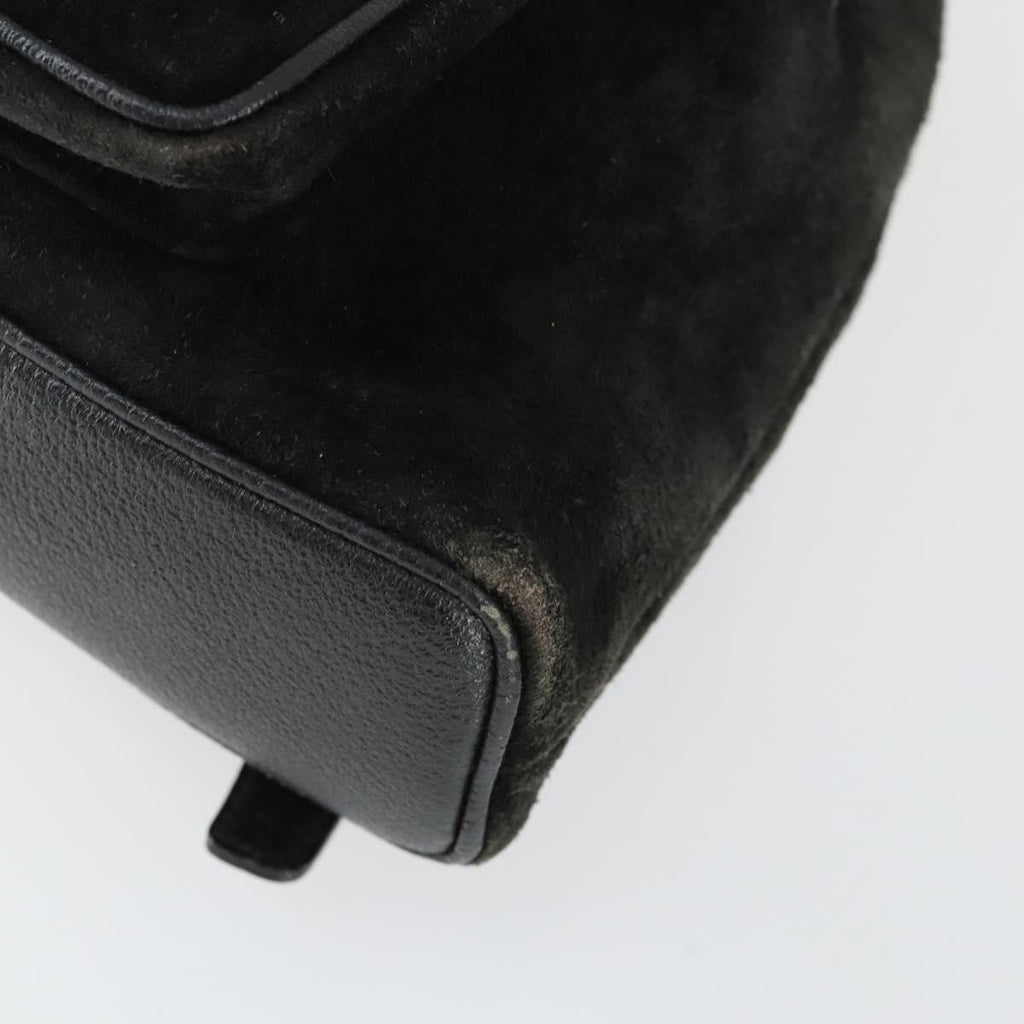 Gucci Gucci Bamboo Backpack Daim Black Suede Backpack Bag (Pre-Owned)
