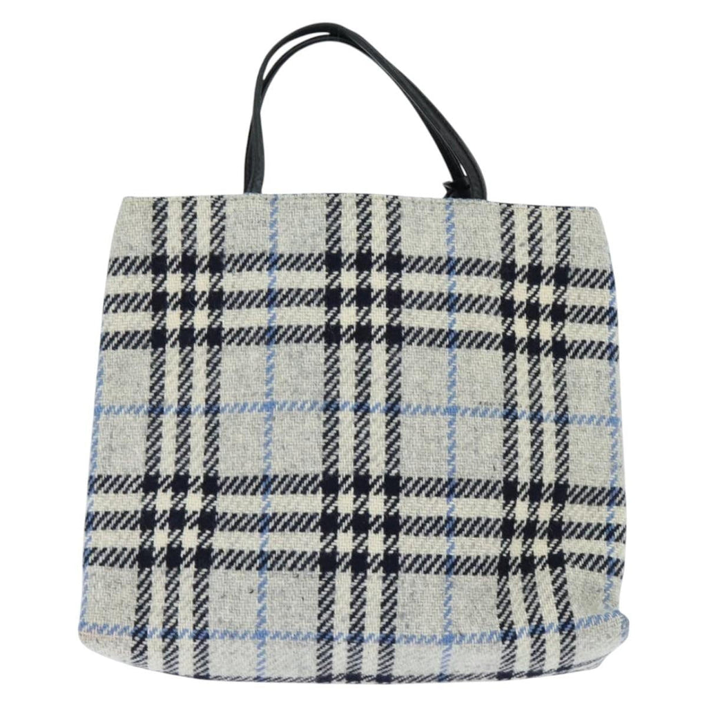 Burberry Nova Check Handbag Tweed Gray Tweed Handbag