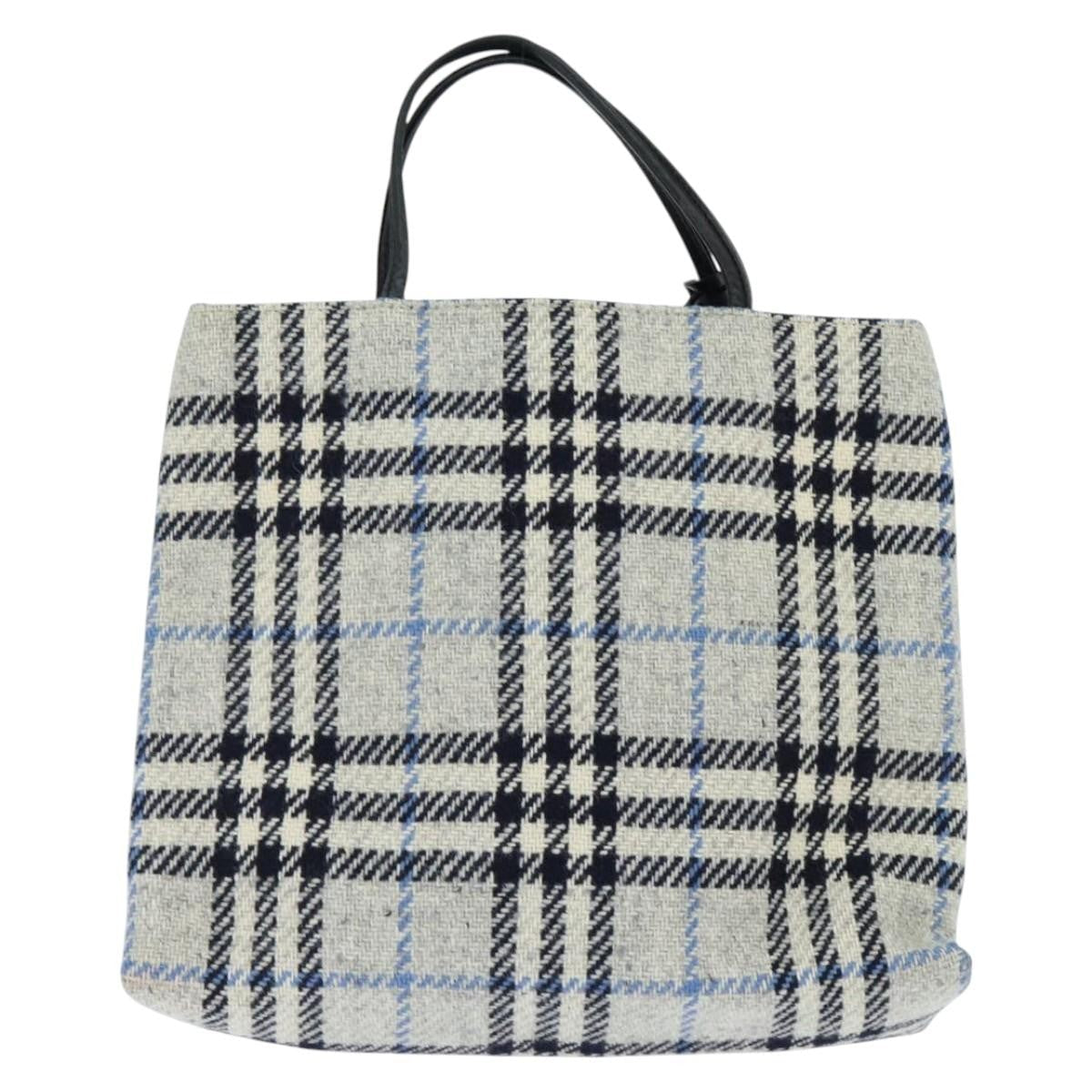Burberry Nova Check Handbag Tweed Gray Tweed Handbag