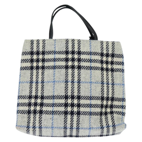Burberry Nova Check Handbag Tweed Gray Tweed Handbag