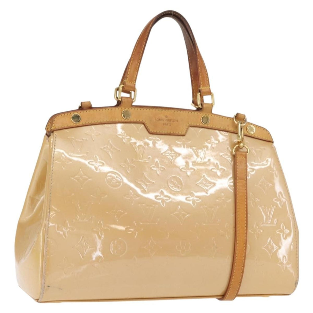 Louis Vuitton Blair Monogram Vernis Beige Patent_Leather Handbag