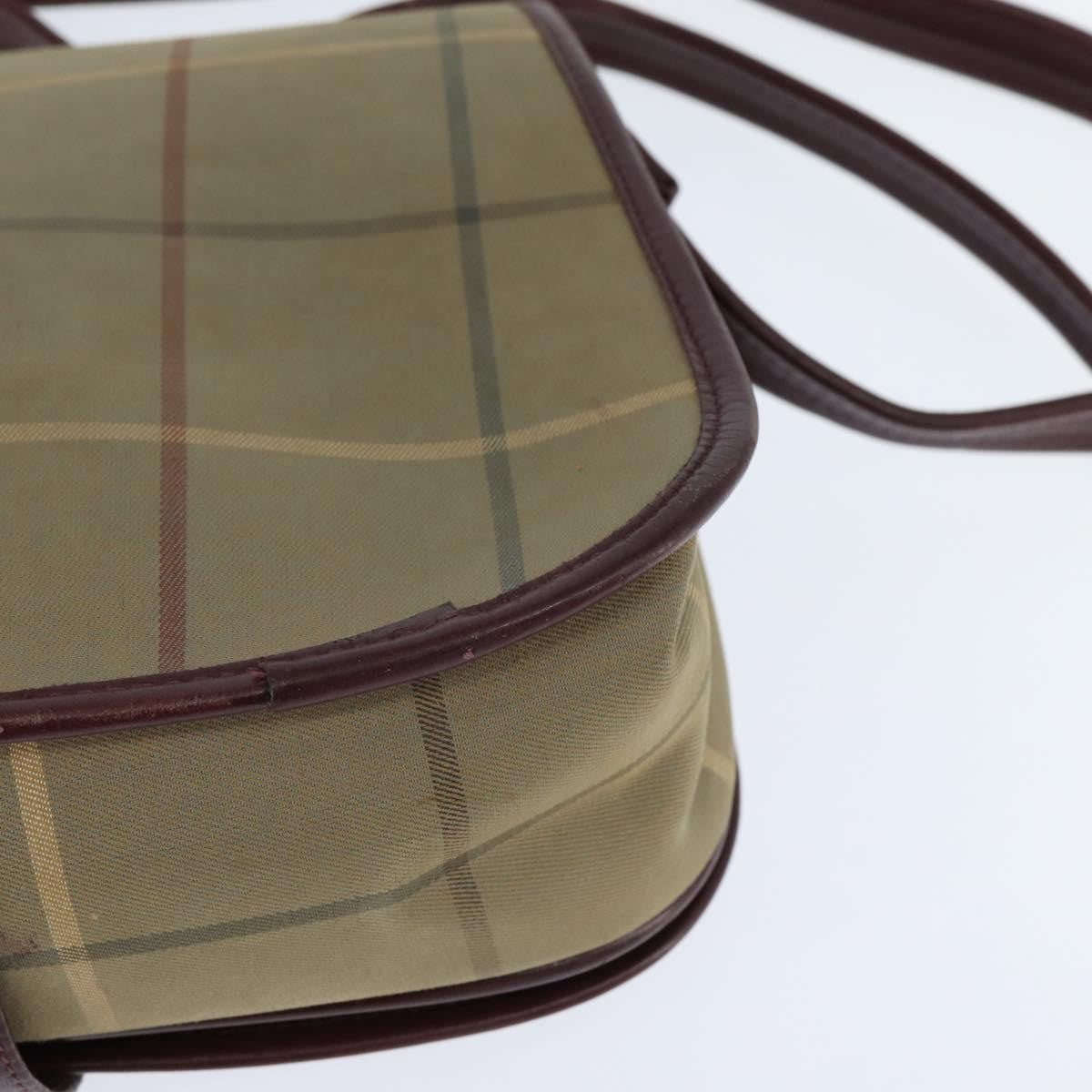 Burberry Nova Check Shoulder Bag Canvas Beige Canvas Shoulder Bag
