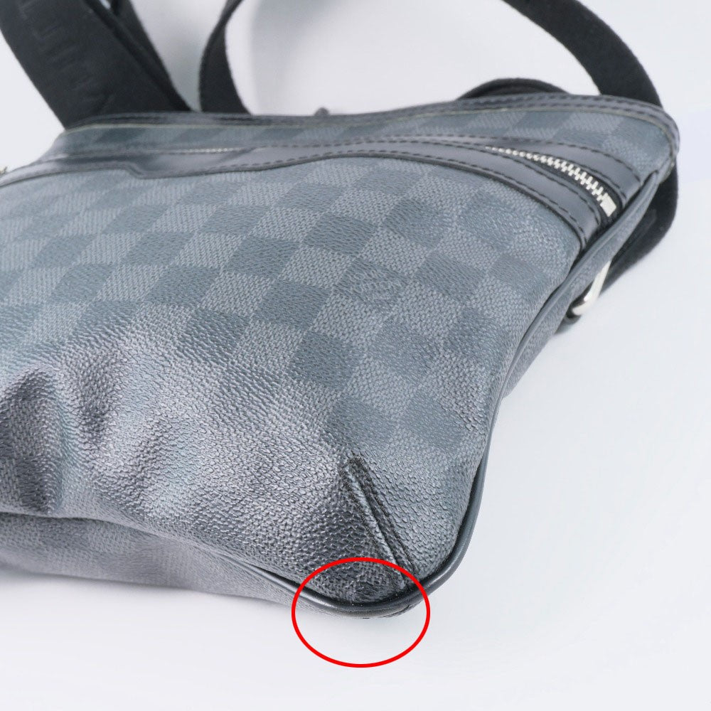 Louis Vuitton Thomas Handbag Damier Graphite Black Canvas Shoulder Bag