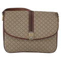 Celine Vintage Macadam Shoulder Bag Canvas And Leather Beige Canvas Shoulder Bag Bag