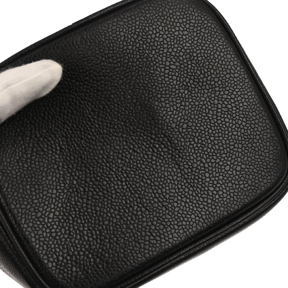 Chanel Vintage Timeless Cosmetic Case Caviar Black Leather Clutche & Pouche Bag