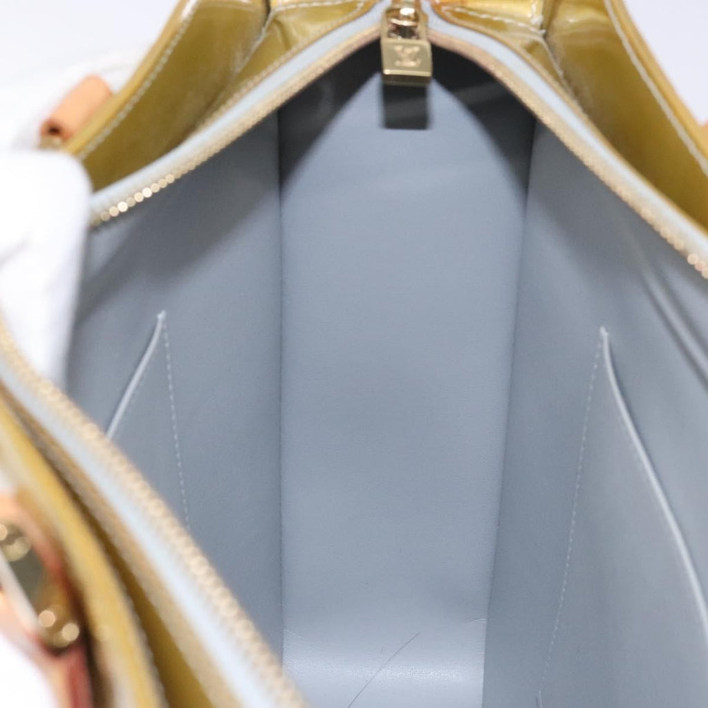 Louis Vuitton Columbus Handbag Monogram Vernis Beige Patent_Leather Tote Bag