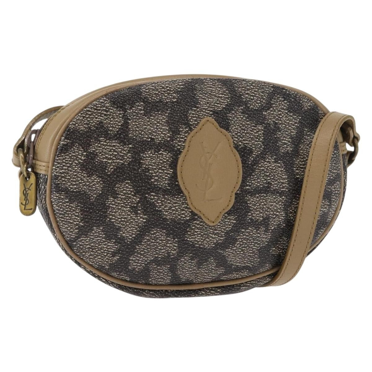 Saint Laurent Vintage Shoulder Bag Pvc Leather Beige Pvc Shoulder Bag Bag (Pre-Owned)