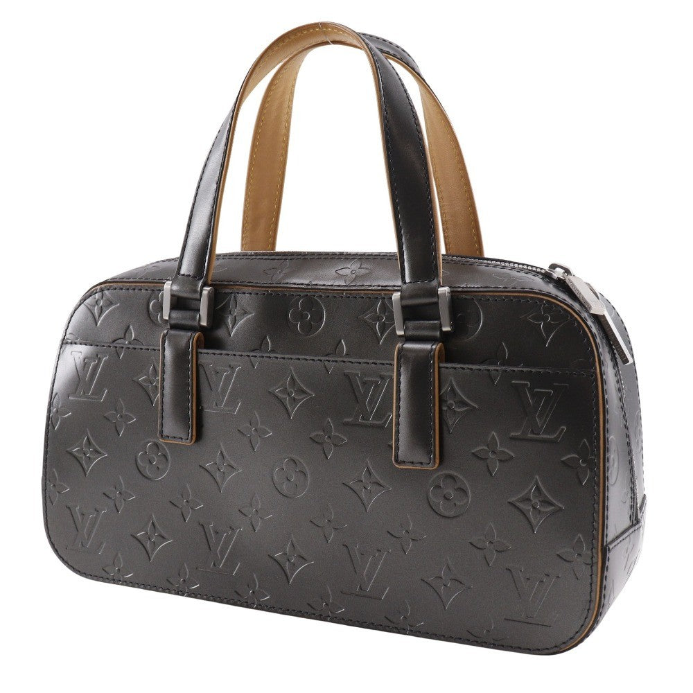 Louis Vuitton Mat Shelton Handbag Monogram Vernis Black Leather Handbag
