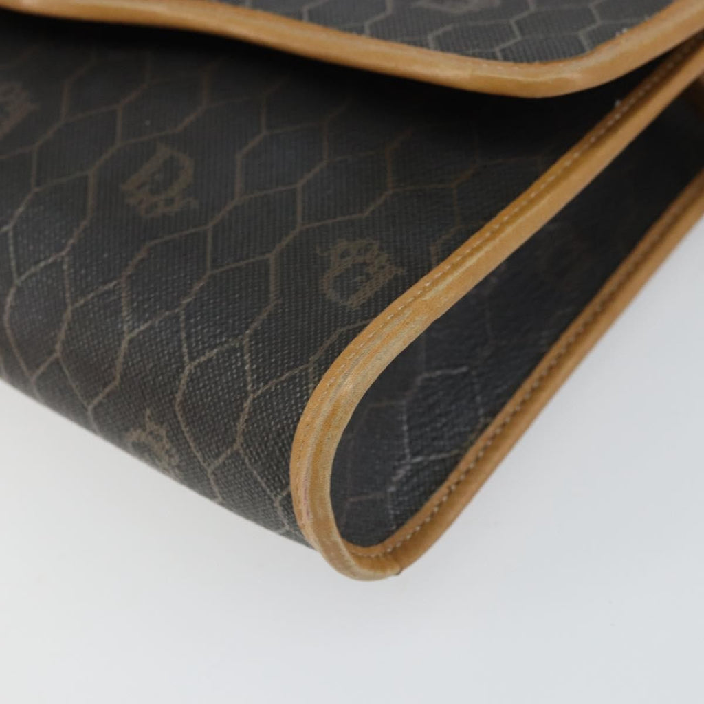 Christian Dior Vintage Honeycomb Shoulder Bag Canvas Black Canvas Shoulder Bag Bag (Pre-Owned)
