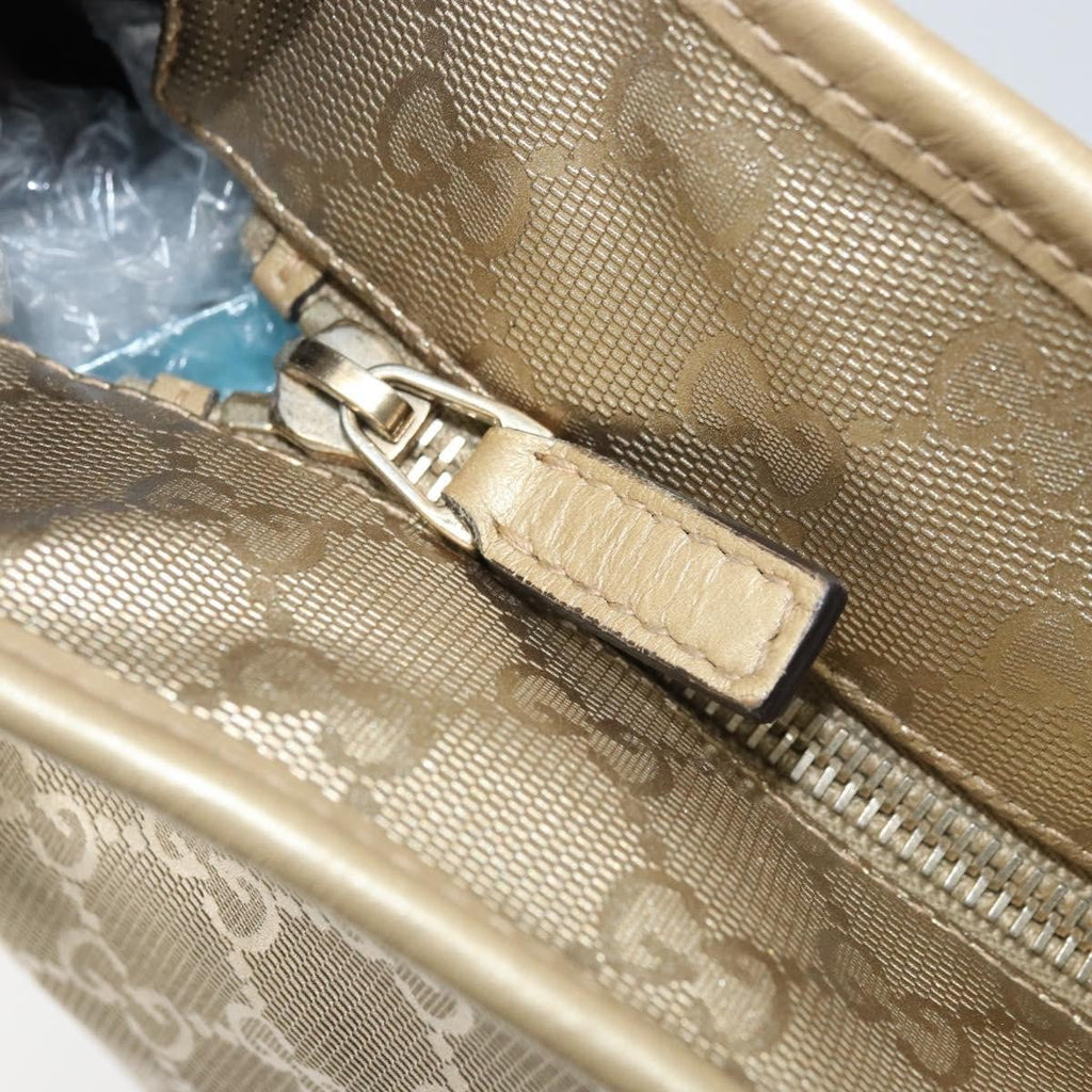 Gucci Plus Tote Gg Imprime Gold Pvc Tote Bag Bag (Pre-Owned)