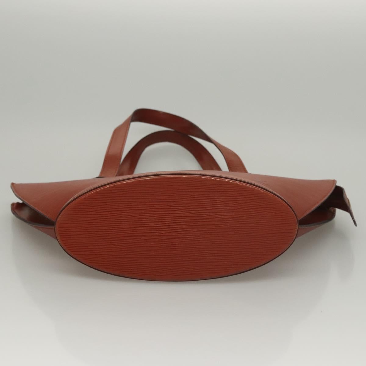 Louis Vuitton Saint Jacques Handbag Epi Leather Brown Leather Handbag