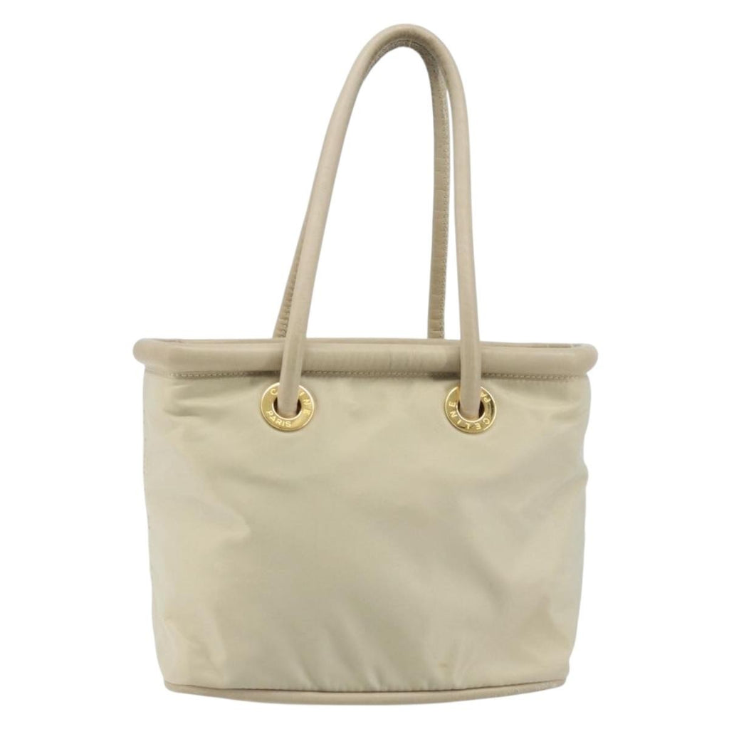 Celine Handbag Nylon Beige Nylon Handbag