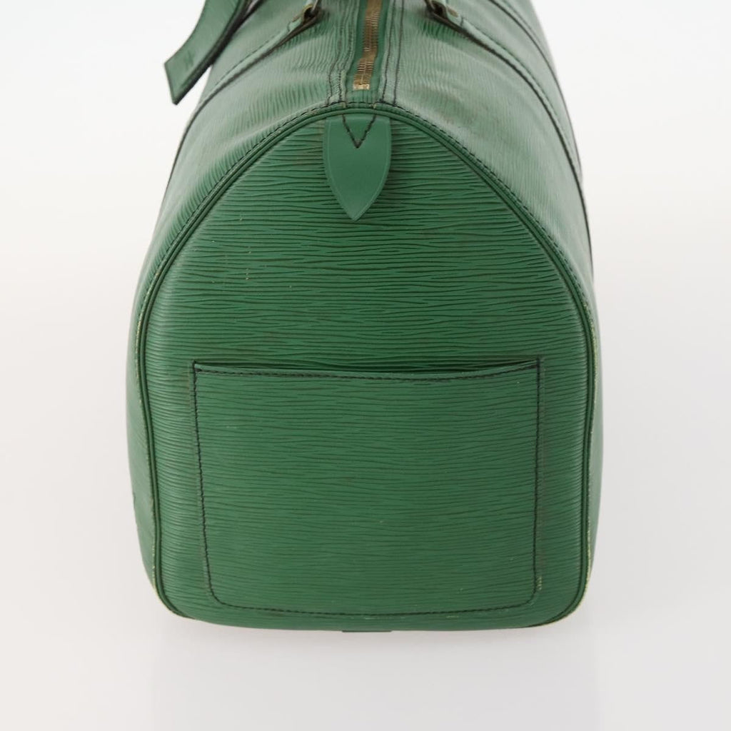 Louis Vuitton Keepall Bag Epi Leather Green Leather Travel Bag