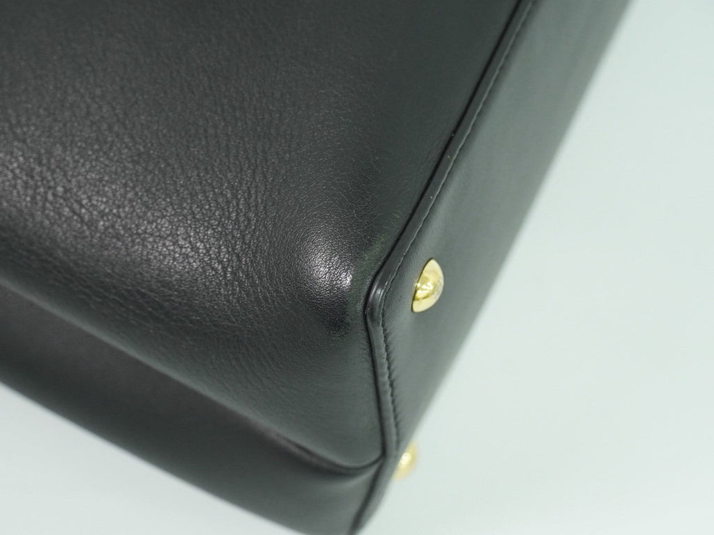 Fendi 2Jours Bag Leather Black Leather Handbag