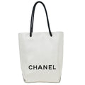 Chanel Essential Shopping Tote Leather White Calfskin Tote Bag Bag
