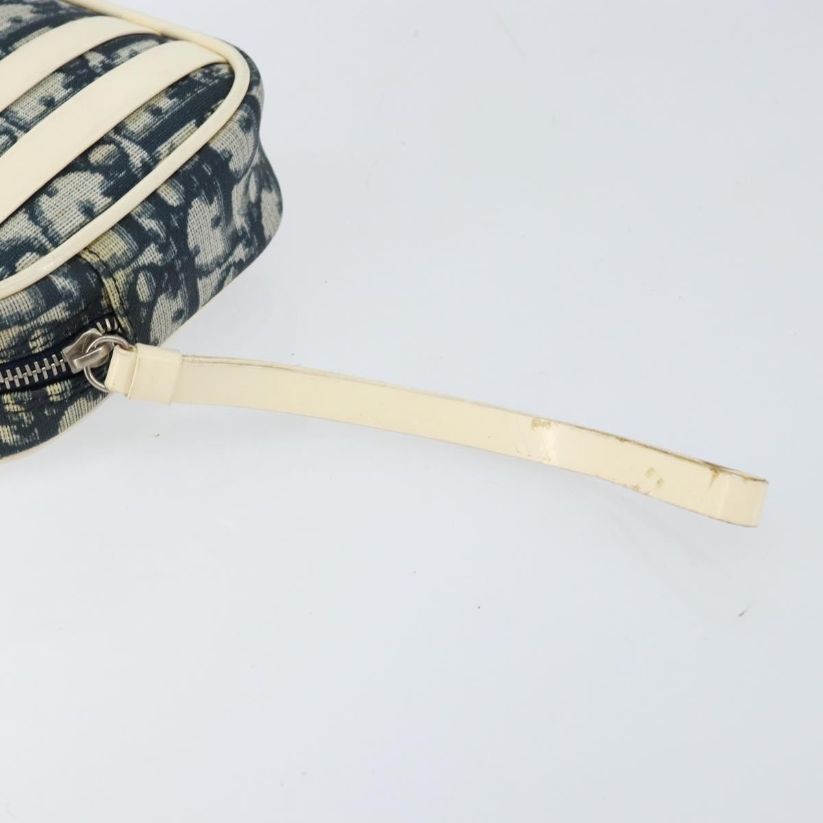 Christian Dior Vintage Trotter Pouch Diorissimo Canvas Navy Pvc Clutche & Pouche Bag (Pre-Owned)