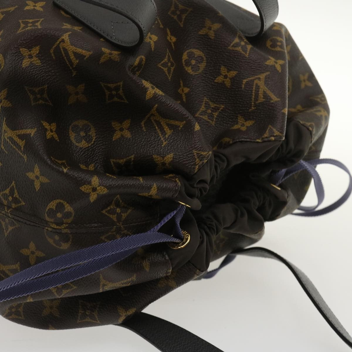 Louis Vuitton Cabas Light Drawstring Bag Monogram Split Canvas Brown Canvas Tote Bag