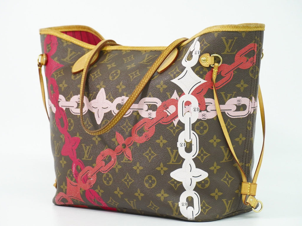 Louis Vuitton Neverfull Nm Tote Limited Edition Bay Monogram Canvas Brown Canvas Tote Bag