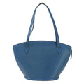 Louis Vuitton Saint Jacques Handbag Epi Leather Blue Leather Shoulder Bag