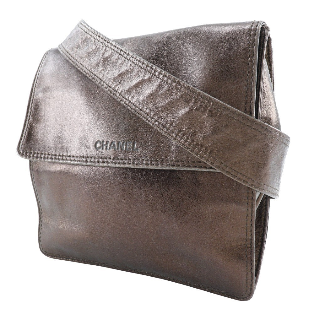 Chanel Vintage Shoulder Bag Leather Brown Leather Shoulder Bag Bag