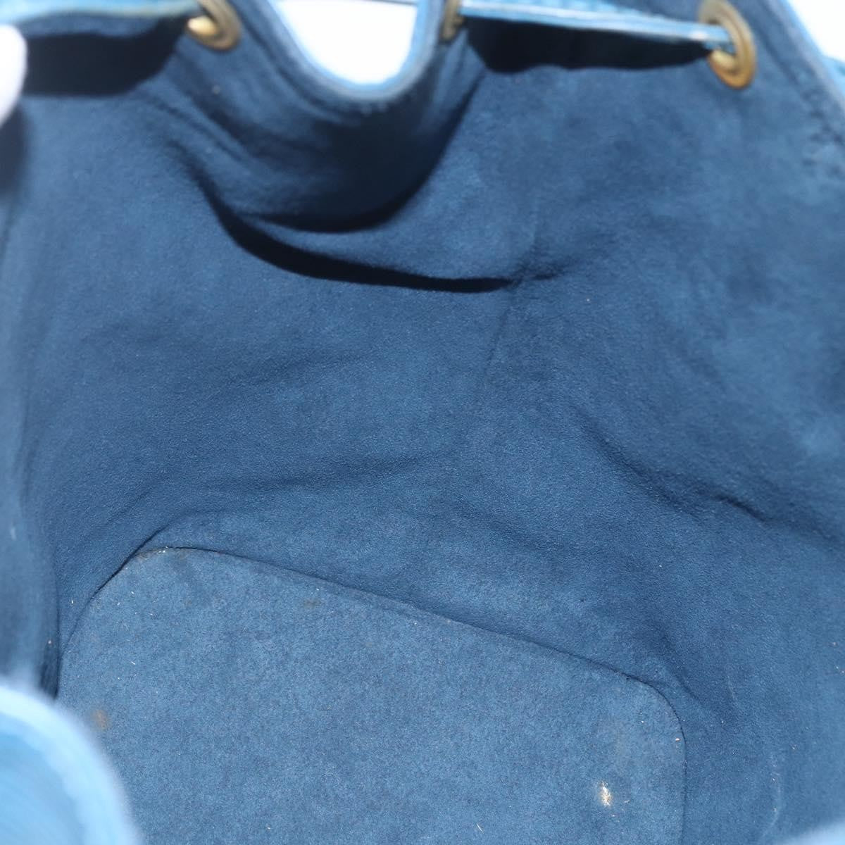 Louis Vuitton Petit Noe Handbag Epi Leather Blue Leather Shoulder Bag