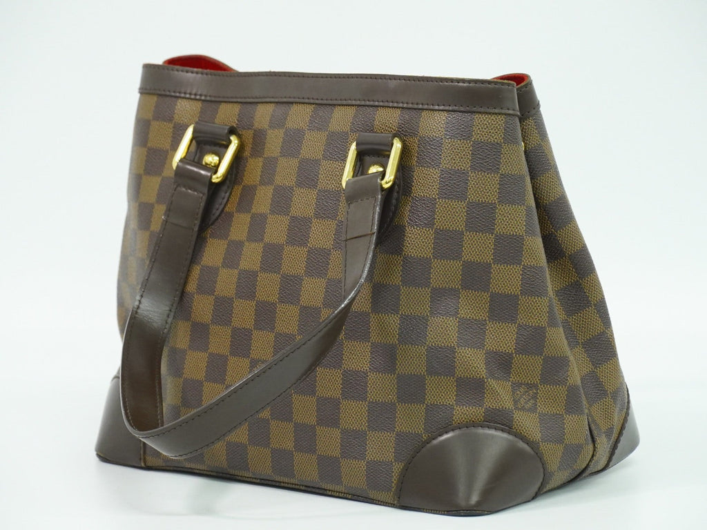 Louis Vuitton Hampstead Handbag Damier Brown Canvas Tote Bag