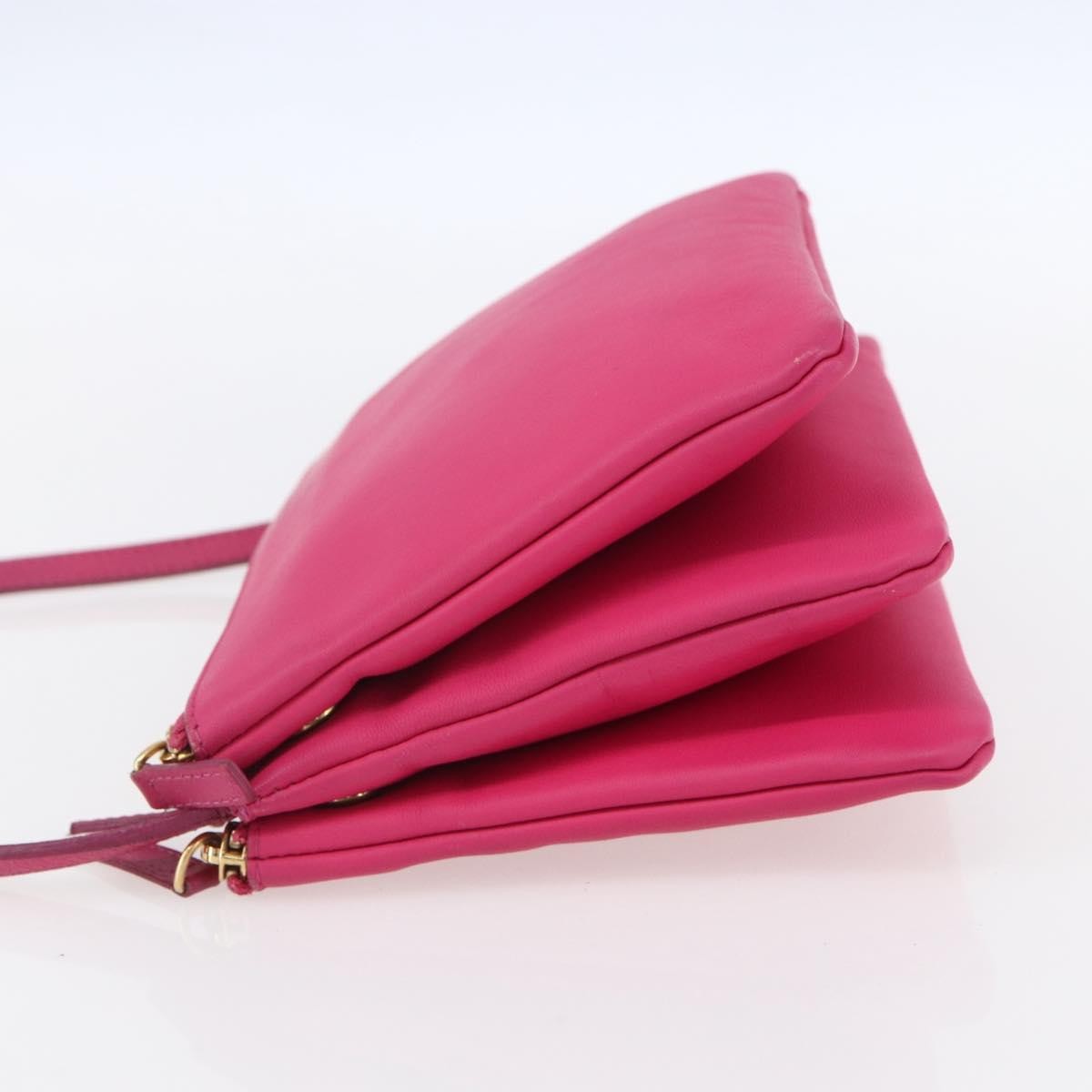 Celine Trio Crossbody Bag Leather Pink Leather Shoulder Bag Bag