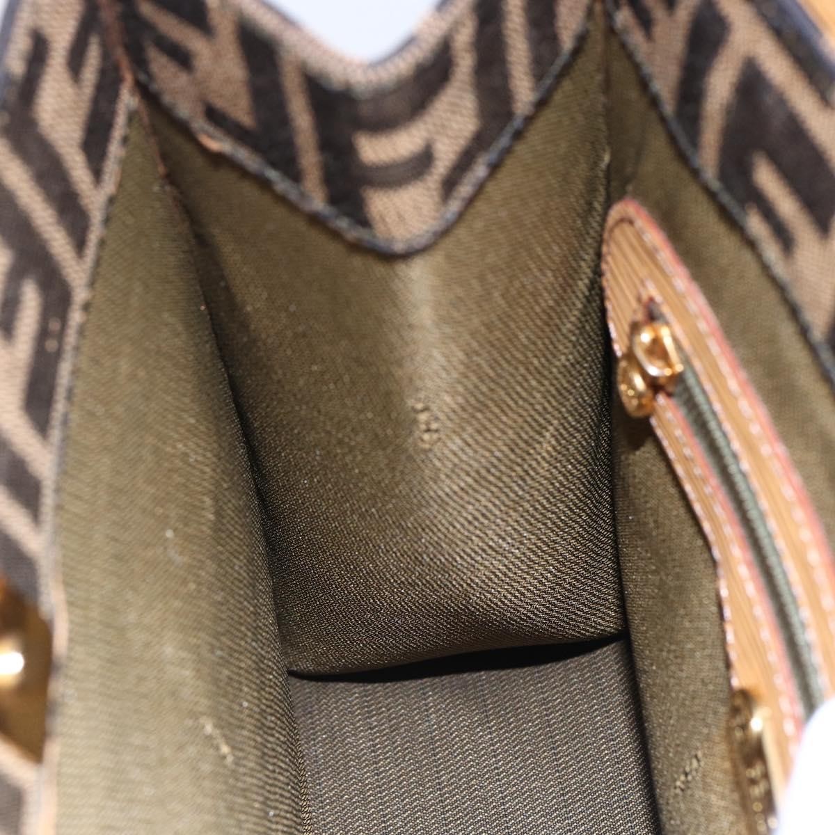 Fendi Vintage Top Handle Bag Zucca Canvas Brown Canvas Handbag