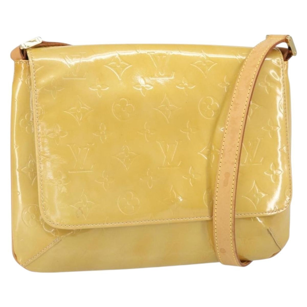 Louis Vuitton Thompson Street Handbag Monogram Vernis Beige Patent_Leather Shoulder Bag
