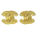 Chanel Cc Clip-On Earrings Metal Gold Gold_Plated Earrings Jewelry