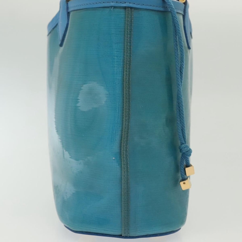Louis Vuitton Plage Lagoon Bay Handbag Vinyl Epi Leather Blue Leather Bag