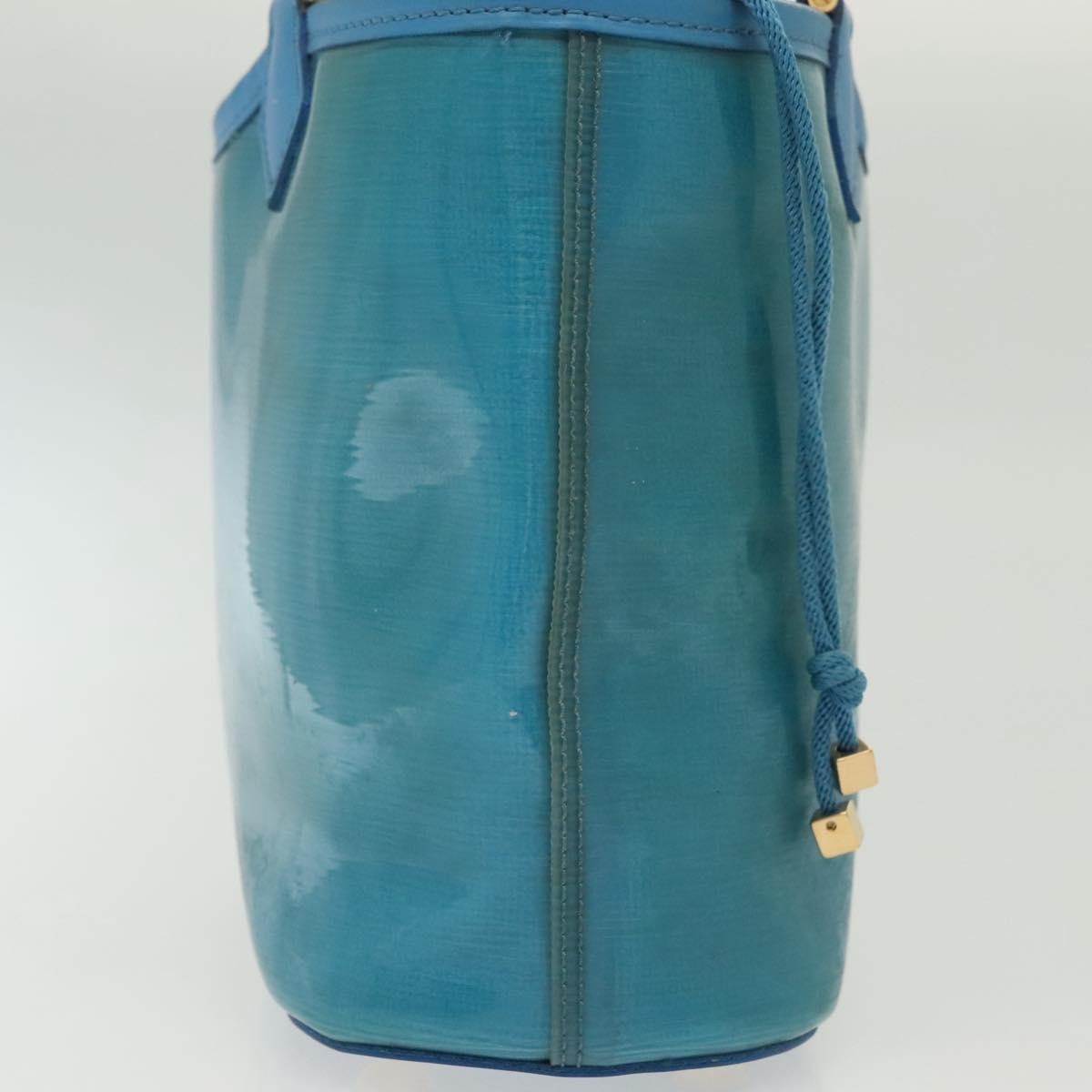 Louis Vuitton Plage Lagoon Bay Handbag Vinyl Epi Leather Blue Leather Bag