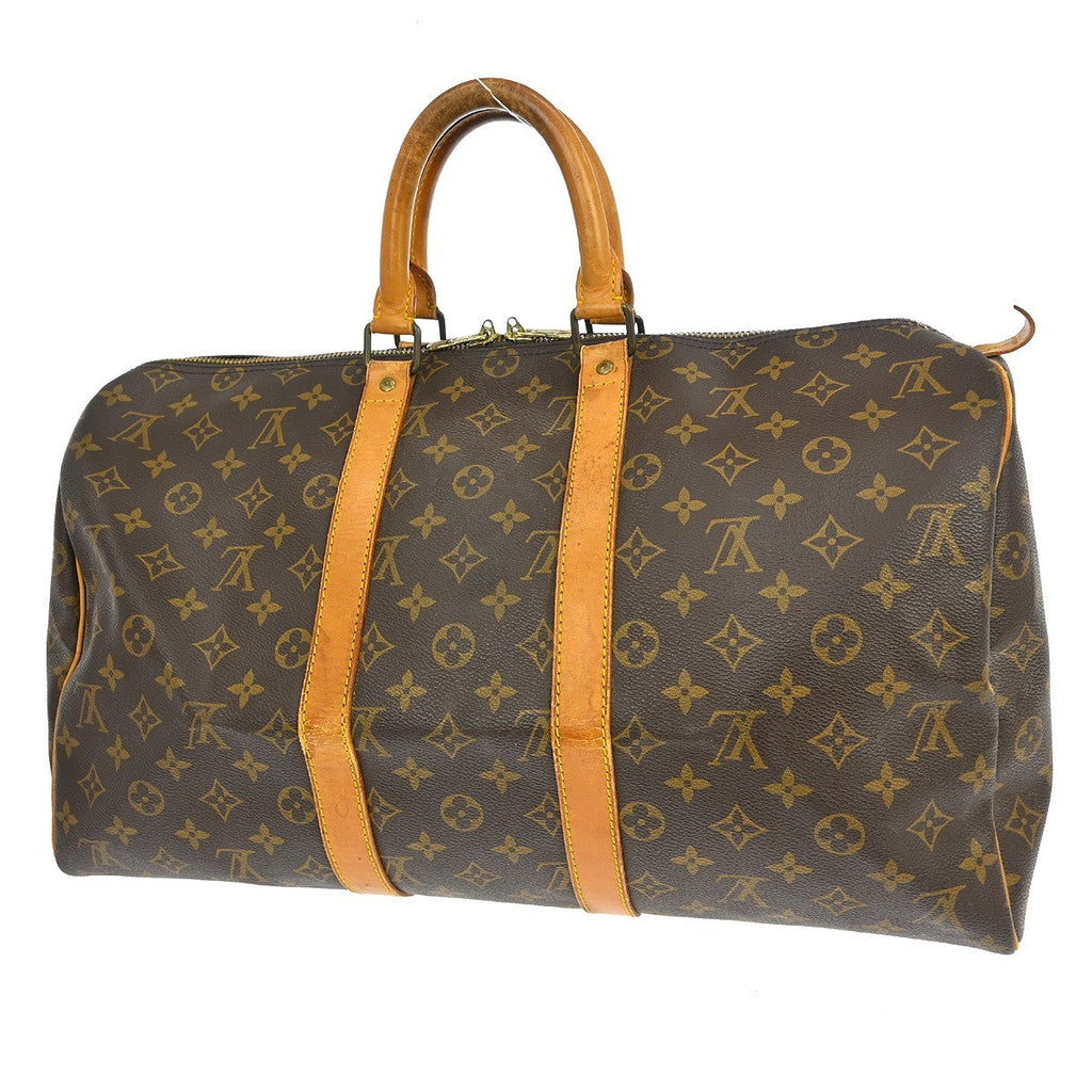 Louis Vuitton Keepall Bag Monogram Canvas Brown Canvas Travel Bag