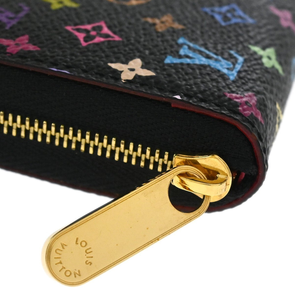 Louis Vuitton Porte-Monnaie Zippy Wallet Monogram Multicolor Black Canvas Wallets Accessory