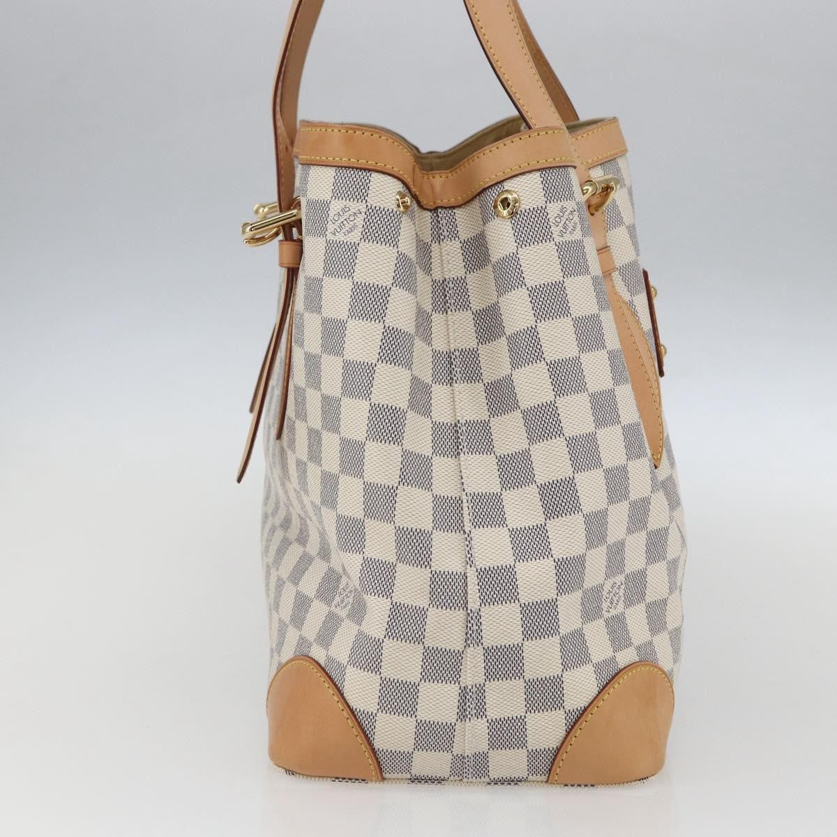 Louis Vuitton Hampstead Handbag Damier White Canvas Tote Bag