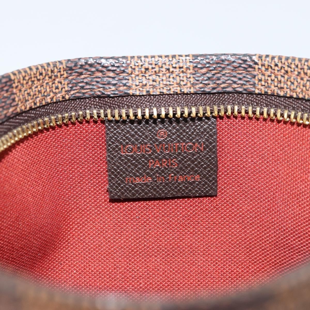 Louis Vuitton Trousse Make Up Bag Damier Canvas Brown Canvas Clutche & Pouche Bag
