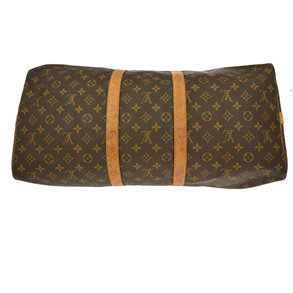 Louis Vuitton Keepall Bandouliere Bag Monogram Canvas Brown Canvas Travel Bag