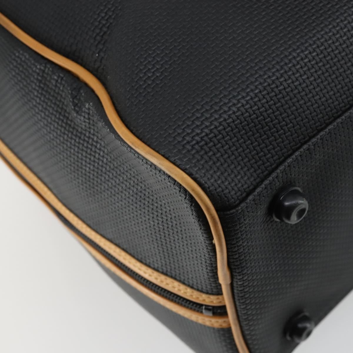 Saint Laurent Vintage Boston Pvc Leather Black Pvc Travel Bag Bag (Pre-Owned)