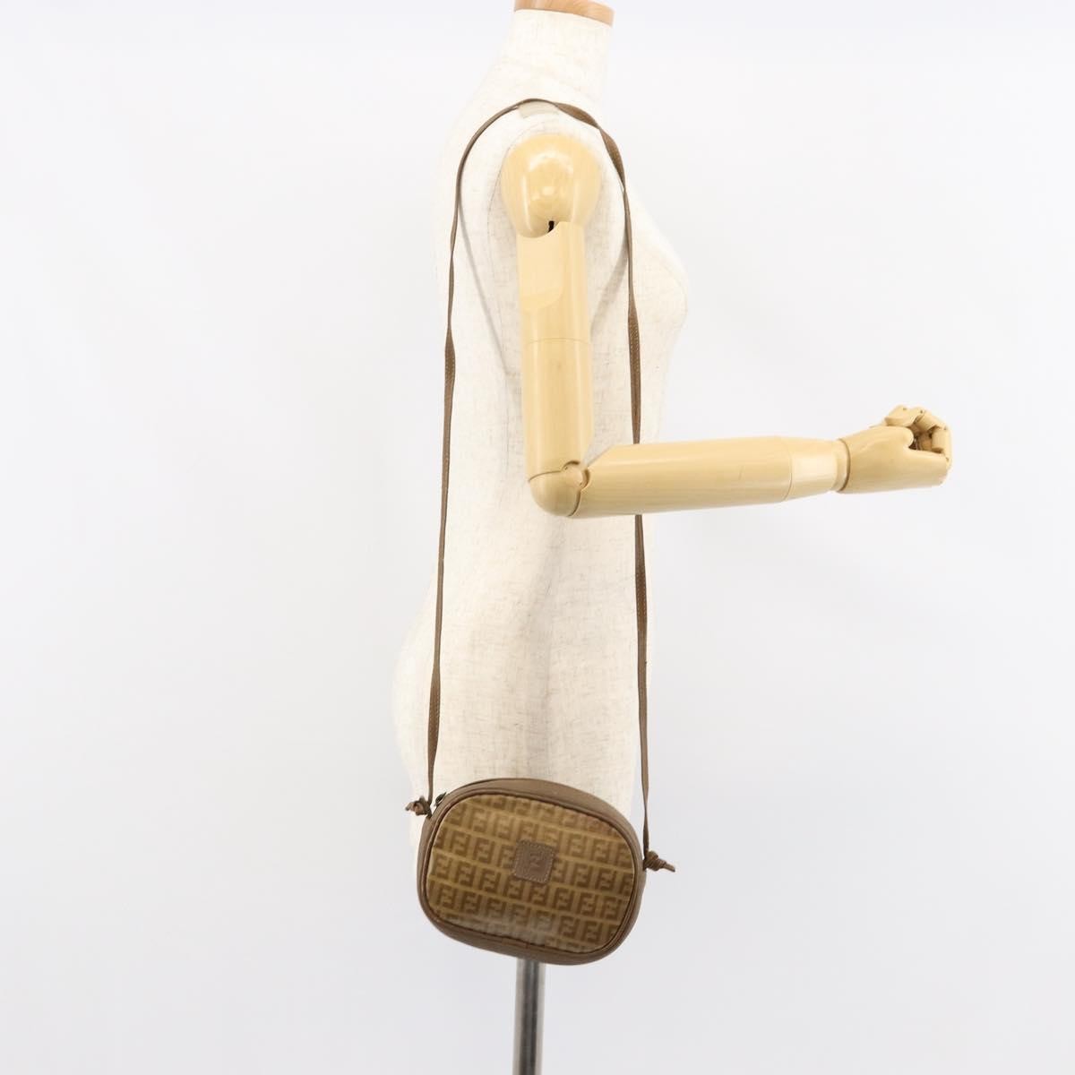 Fendi Zucchino Canvas Beige Canvas Shoulder Bag Bag