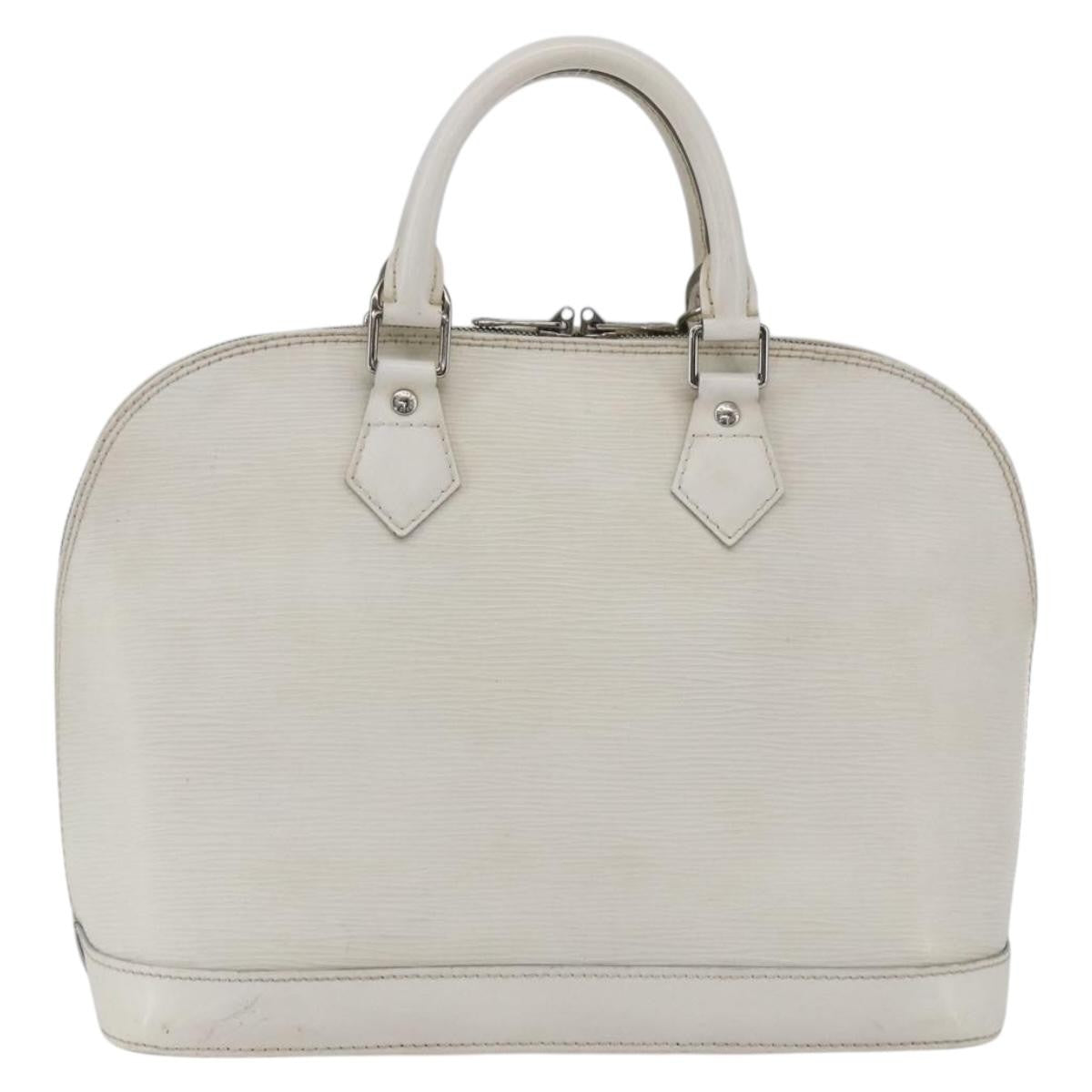 Louis Vuitton Alma Handbag Epi Leather White Leather Handbag