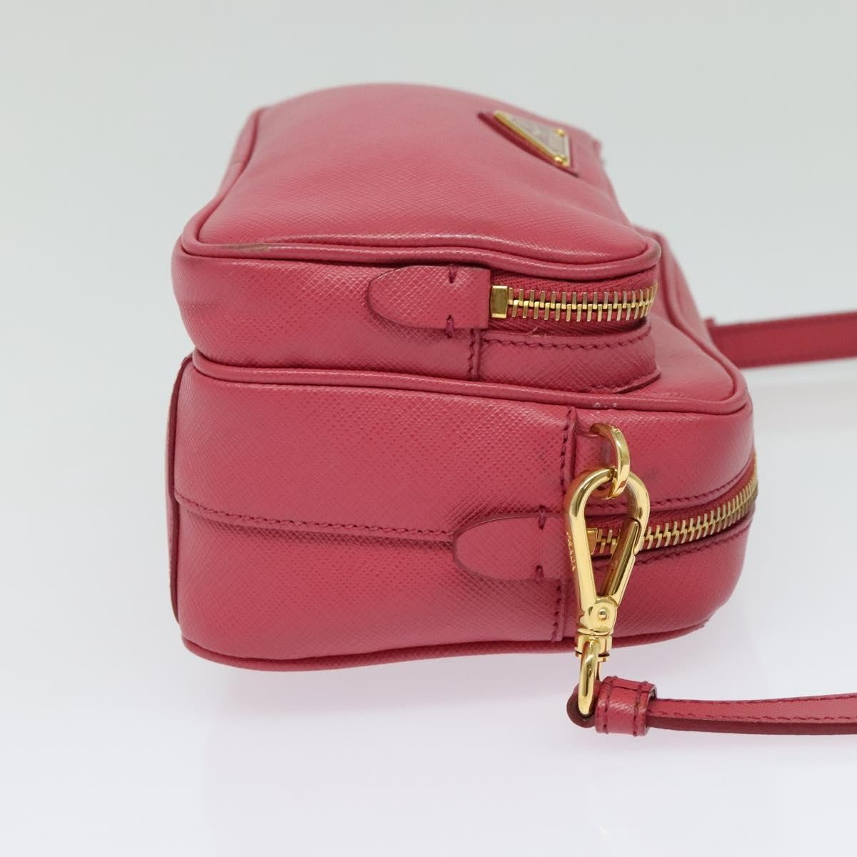 Prada Front Pocket Crossbody Bag Saffiano Leather Pink Leather Shoulder Bag Bag