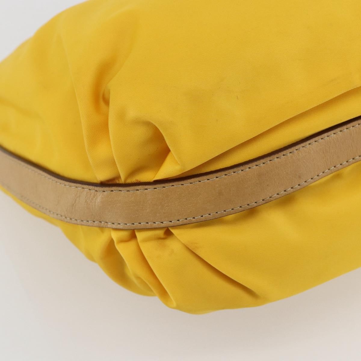 Prada Vintage Shoulder Bag Tessuto Yellow Nylon Shoulder Bag Bag