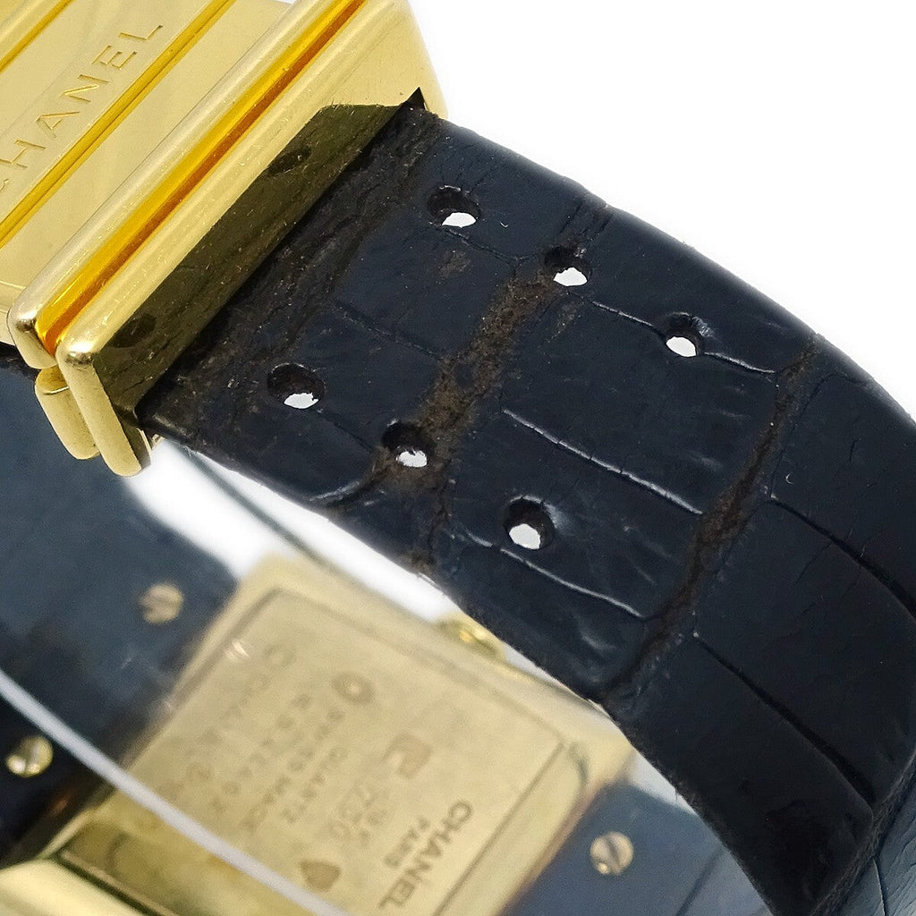 Chanel Mademoiselle Quartz Watch Yellow Gold With Diamond Bezel Watch