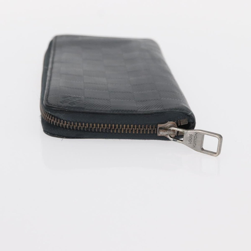 Louis Vuitton Zippy Wallet Vertical Damier Infini Leather Navy Leather Wallets Accessory
