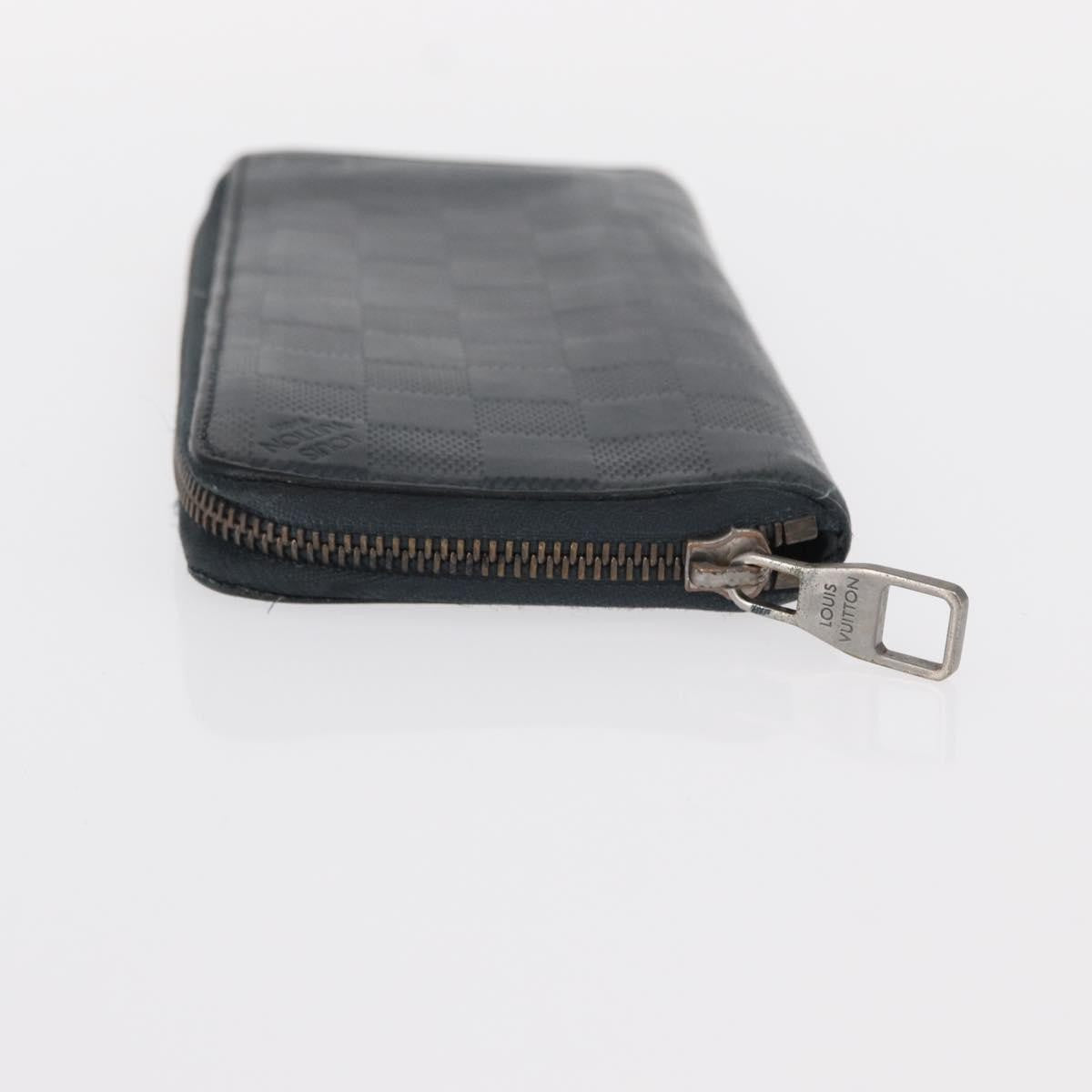 Louis Vuitton Zippy Wallet Vertical Damier Infini Leather Navy Leather Wallets Accessory